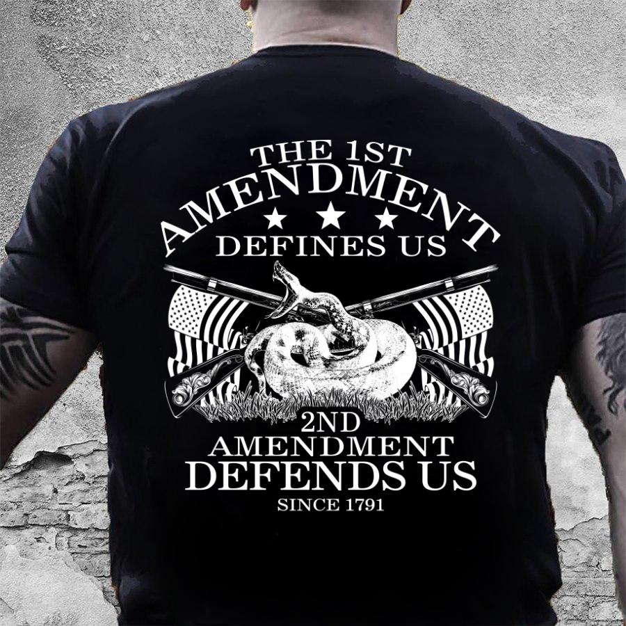 Veteran Shirt, Dad Shirt, Funny Shirt, The 1st Amendment and 2nd Amendment T-Shirt KM1606
