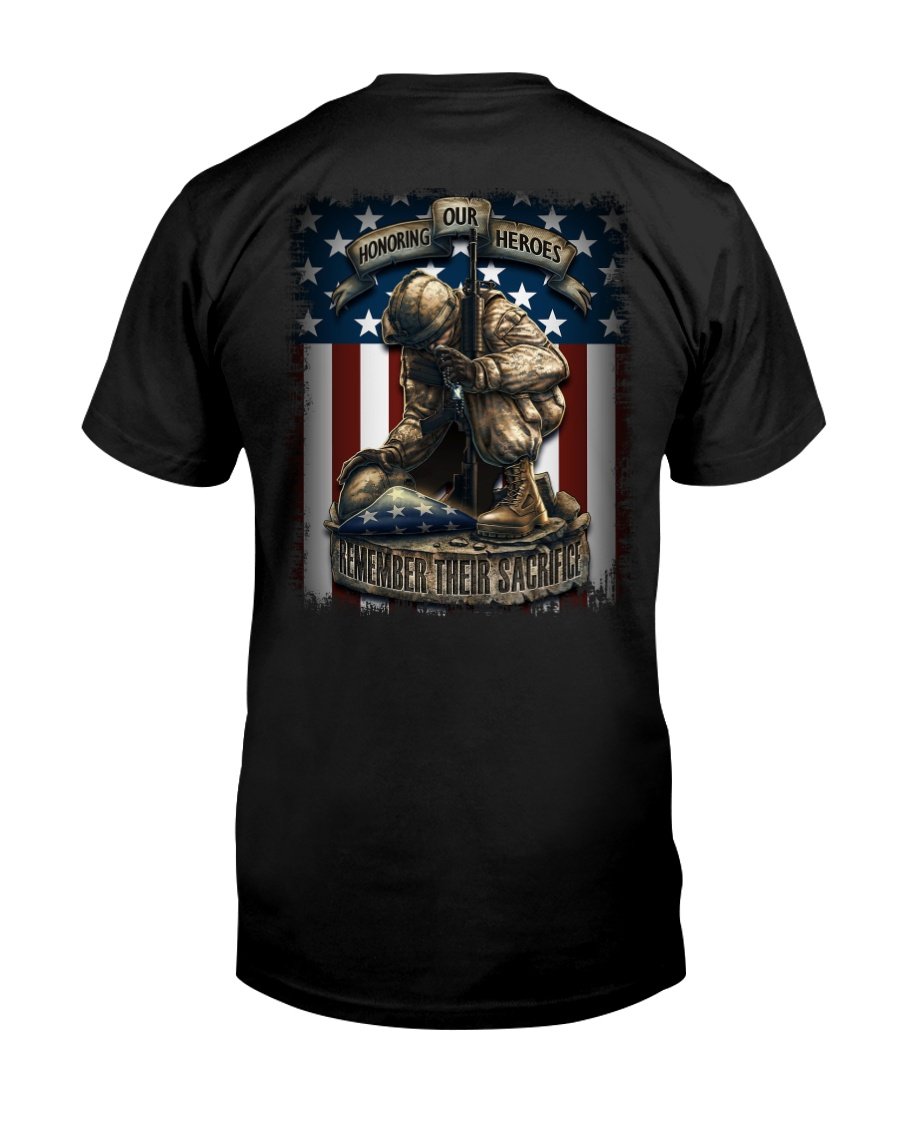 Veteran Shirt, Dad Shirt, Gifts For Dad, Honoring Our Heroes Veteran T-Shirt KM0806