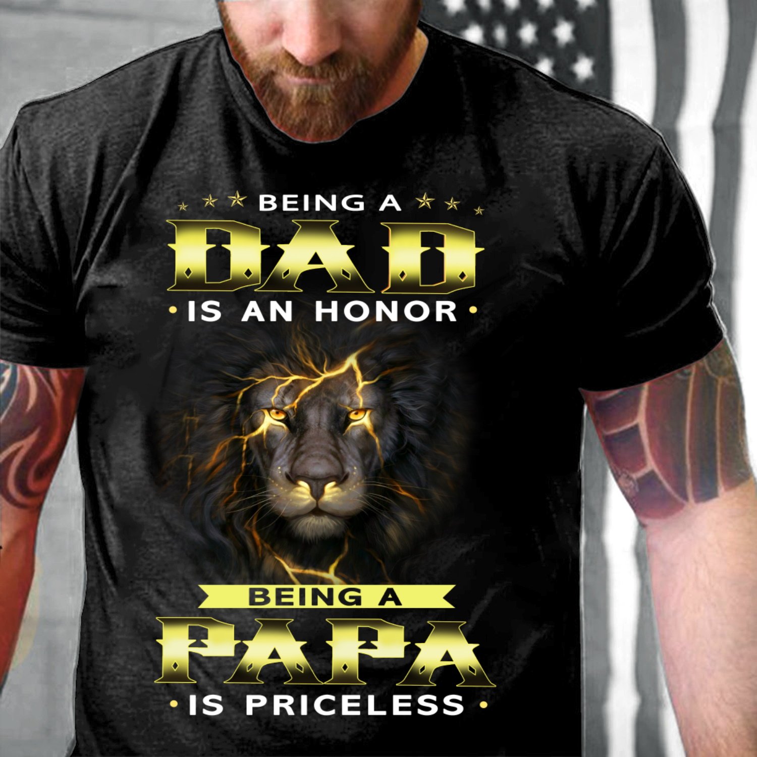 Veteran Shirt, Father's Day Shirt, Being A Dad Is An Honor Being A Papa Is Priceless T-Shirt KM2805