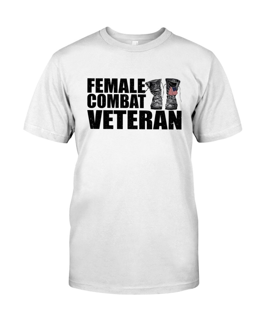 Veteran Shirt, Female Veteran, Proud Combat Veteran Unisex T-Shirt KM0106