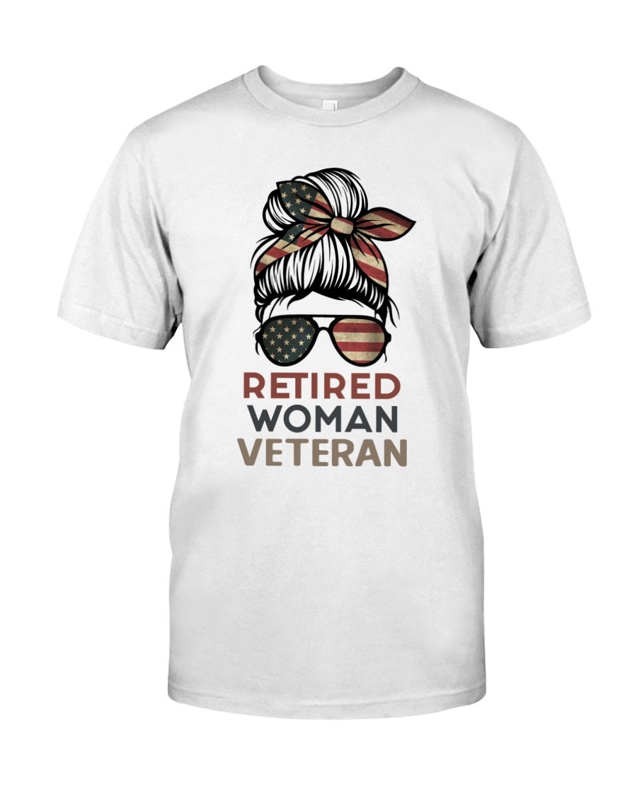 Veteran Shirt, Female Veteran, The Retired Woman Veteran Unisex T-Shirt KM0106