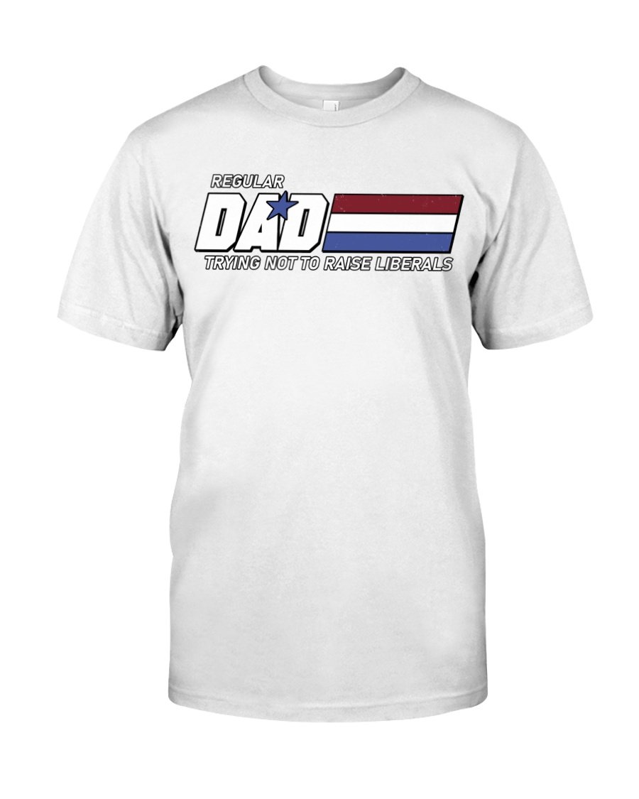 Veteran Shirt, Funny Quote Shirt, Dad Shirt, Regular Dad Trying Not To Raised Liberals T-Shirt KM1606