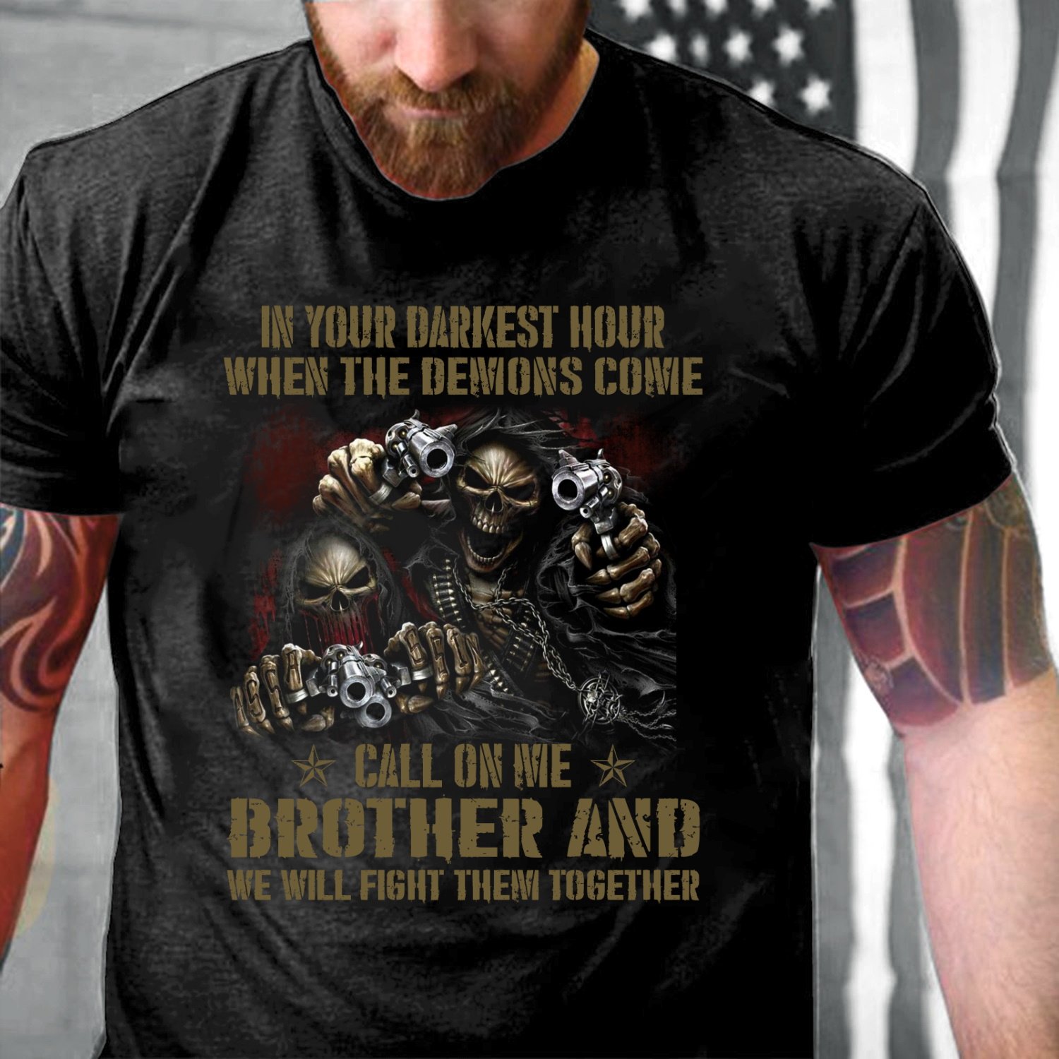 Veteran Shirt, Gift For Veteran, Call On Me Brother And We Will Fight Them Together T-Shirt