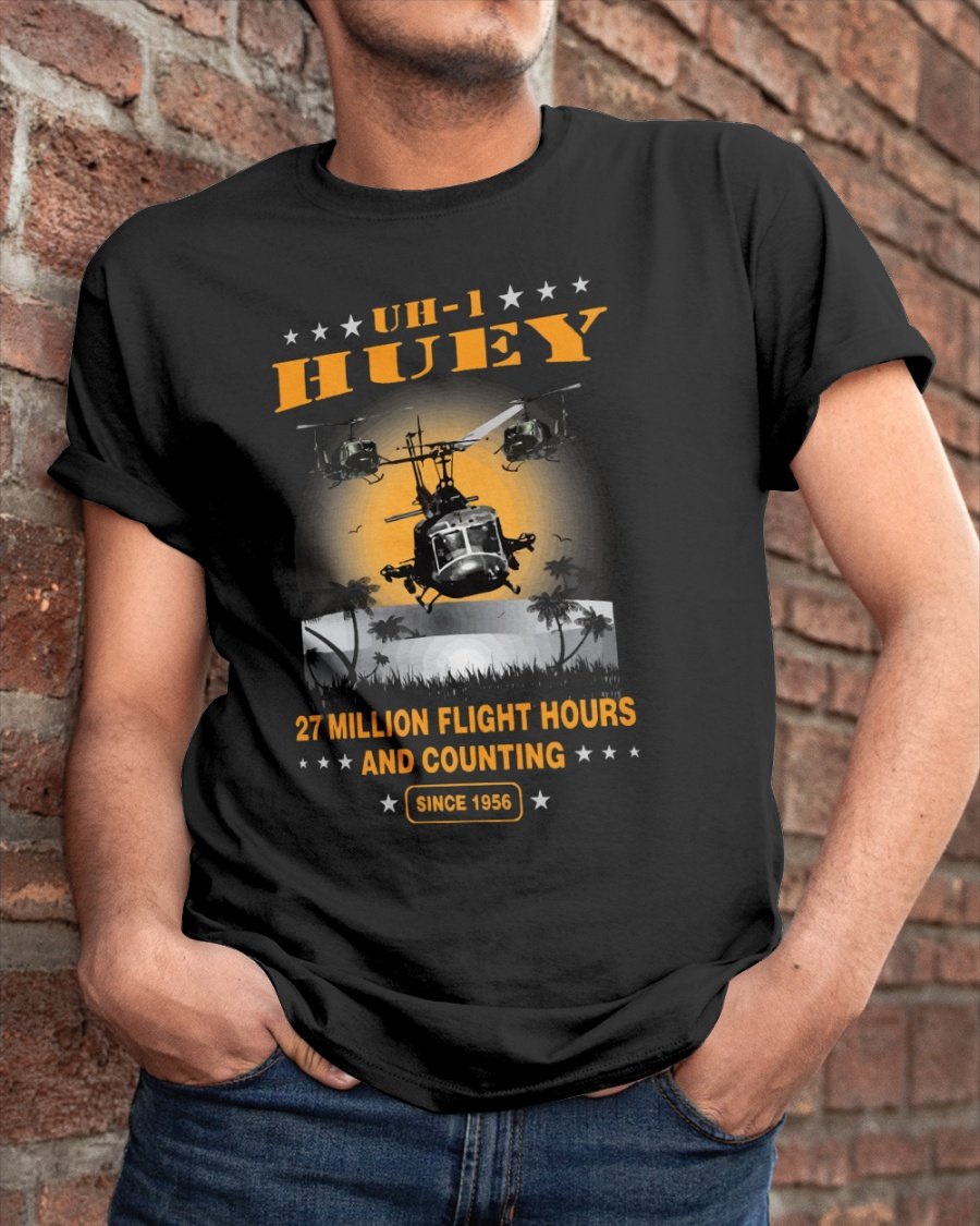 Veteran Shirt, Huey 27m Flight Hours Classic T-Shirt, Father's Day Gift For Dad KM1304
