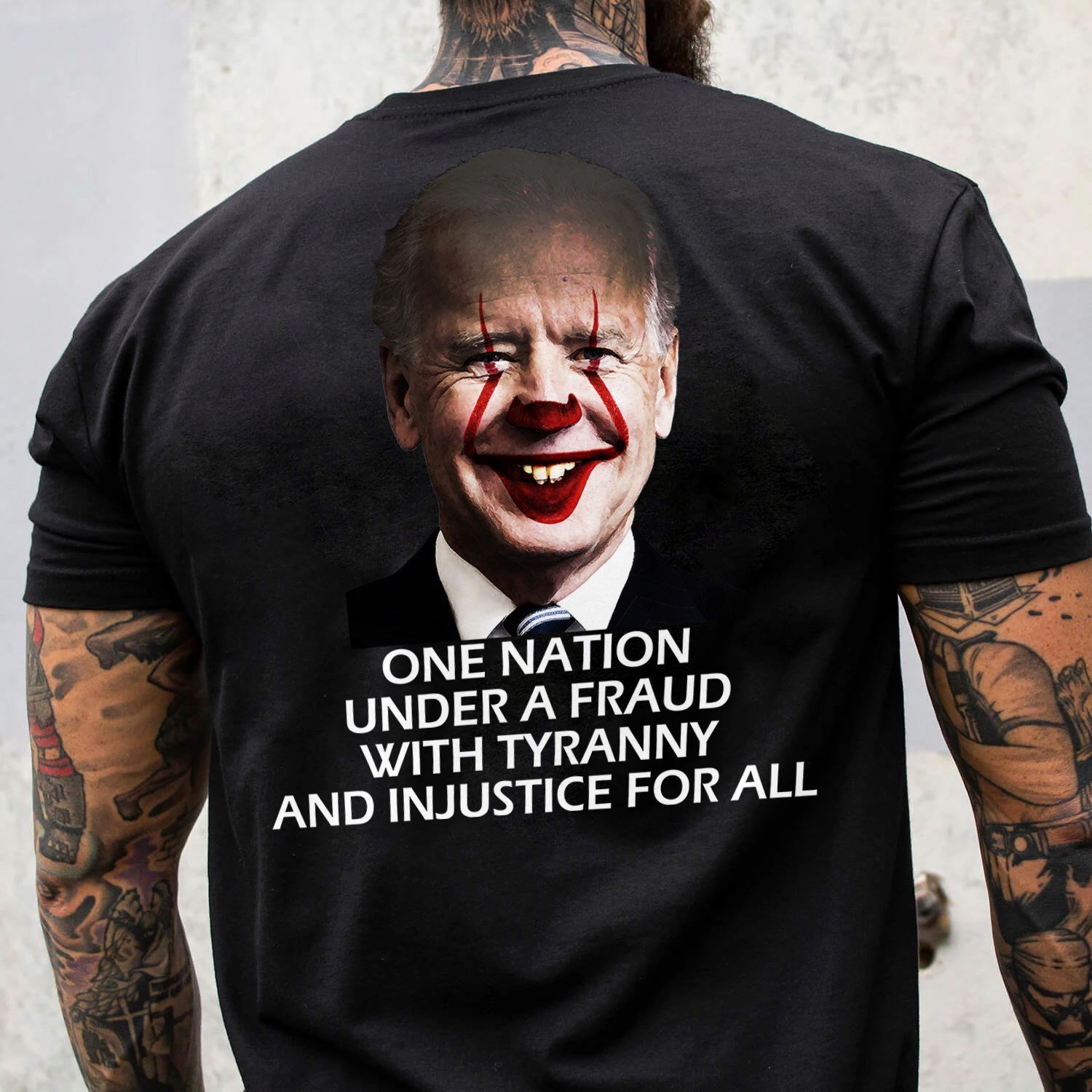 Veteran Shirt, One Nation Under A Fraud With Tyranny And Injustice For All T-Shirt