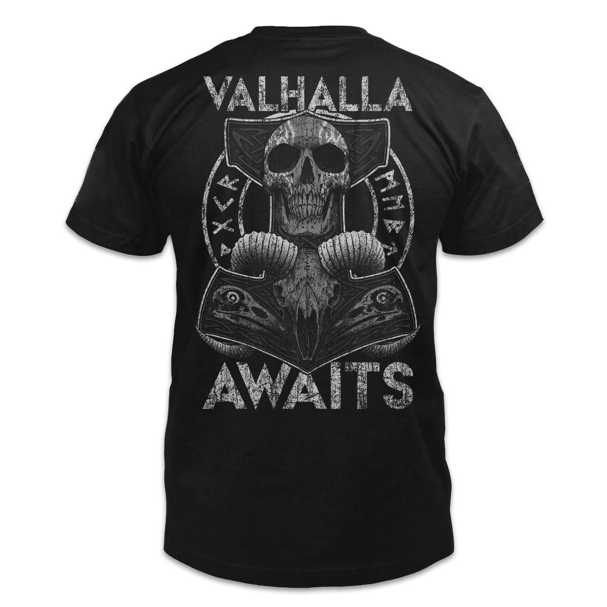 Veteran Shirt, Skull Shirt, Skull T Shirt, Valhalla Awaits T-Shirt KM0507