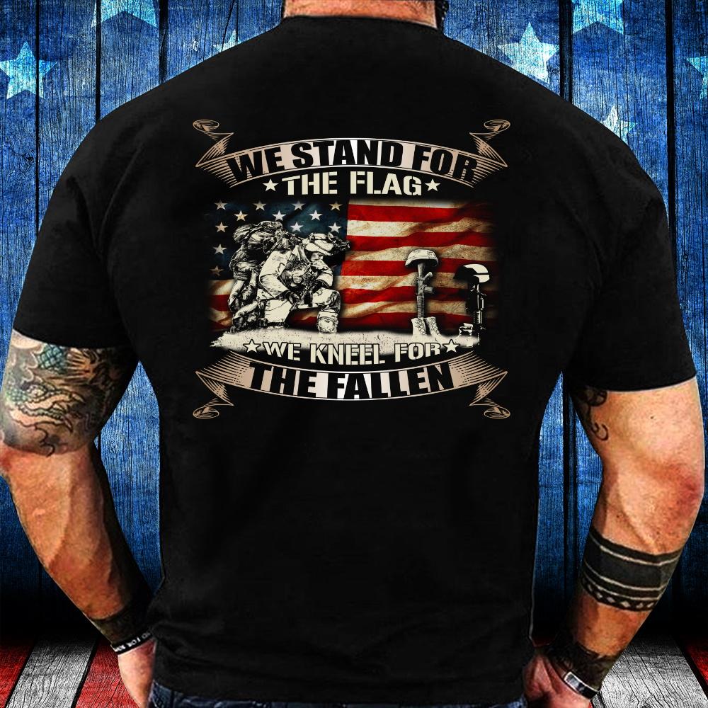 Veteran Shirt, We Stand For The Flag Kneel For The Fallen T-Shirt