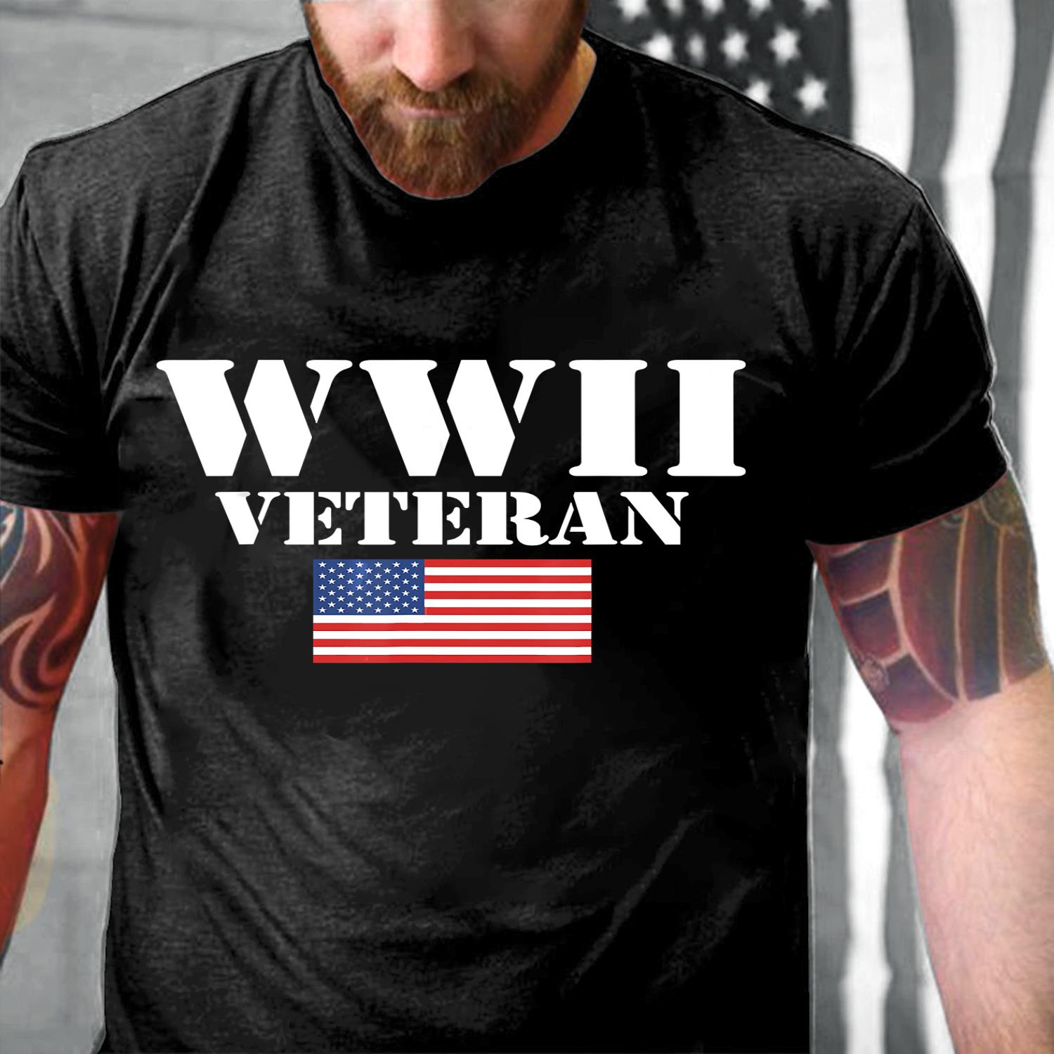 American Patriot WWII Veteran Military World War 2 Veteran T-Shirt