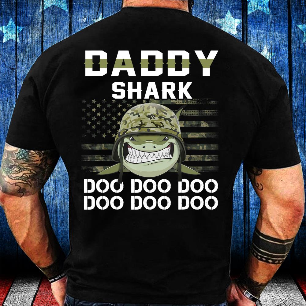 Veterans Shirt Daddy Shark Doo Doo Doo T-Shirt