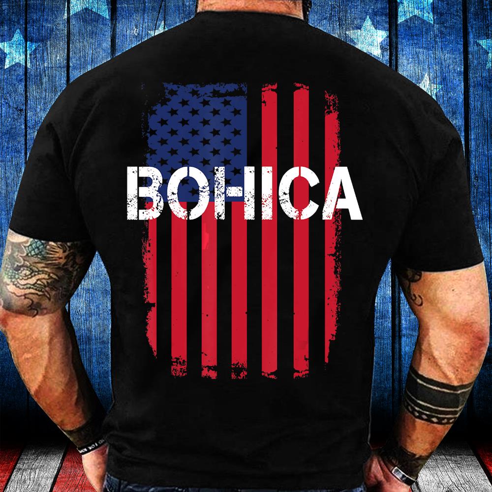 Funny Army Saying Shirt Veteran Slang Bend Over BOHICA T-Shirt