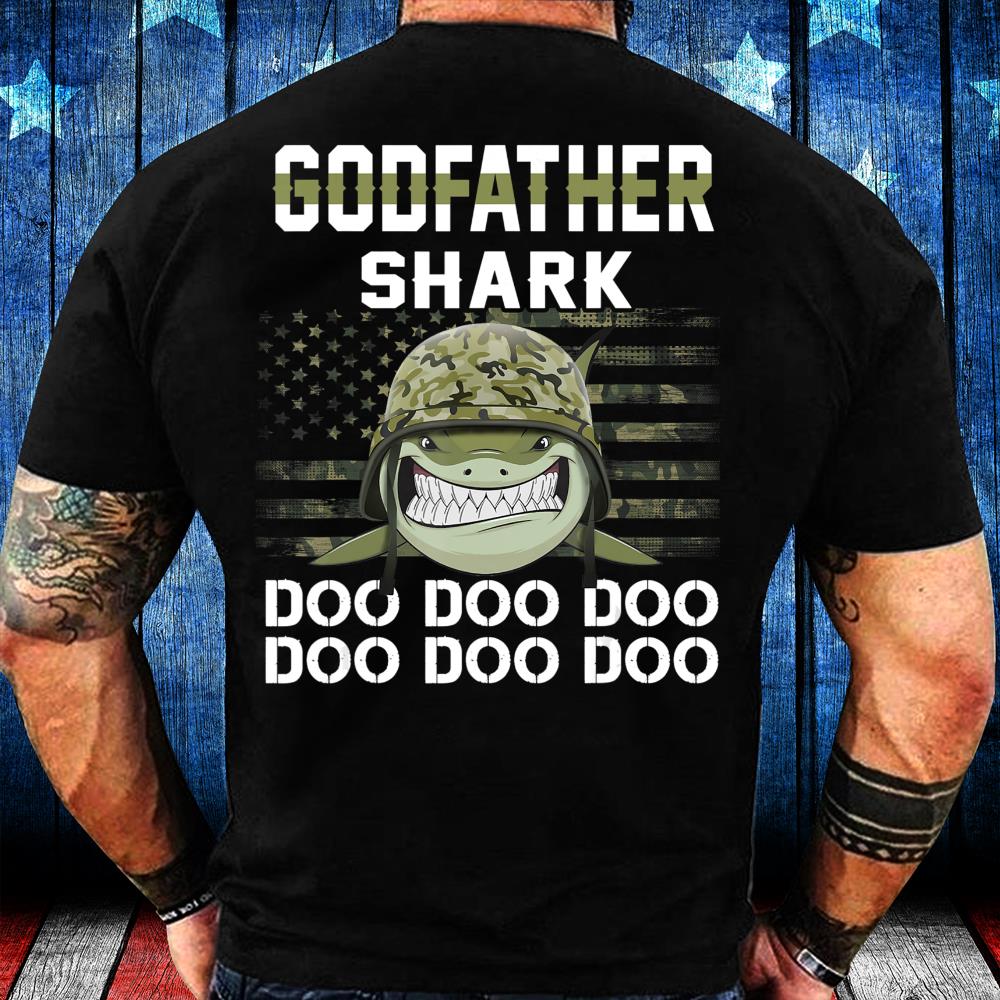 Veterans Shirt Godfather Shark Doo Doo Doo T-Shirt