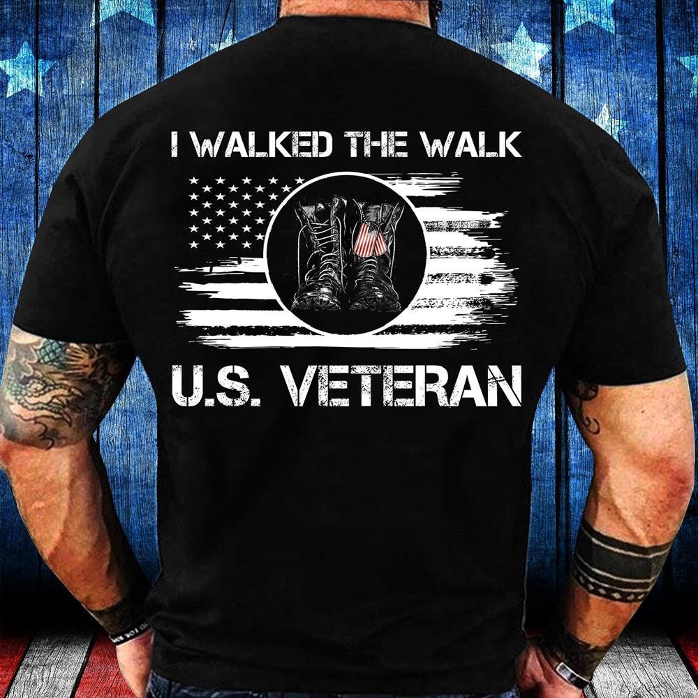 I Walked The Walk U.S. Veteran ATM-USVET69 T-Shirt