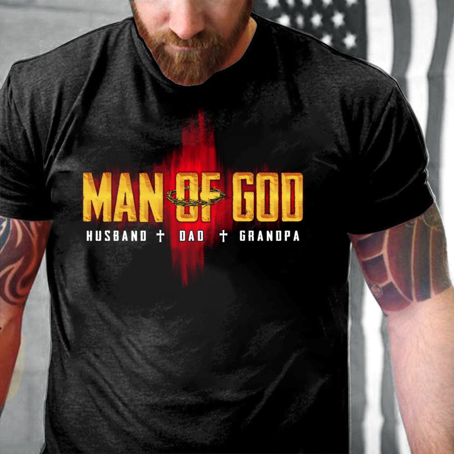 Veterans Shirt - Man Of God Husband - Dad - Grandpa T-Shirt