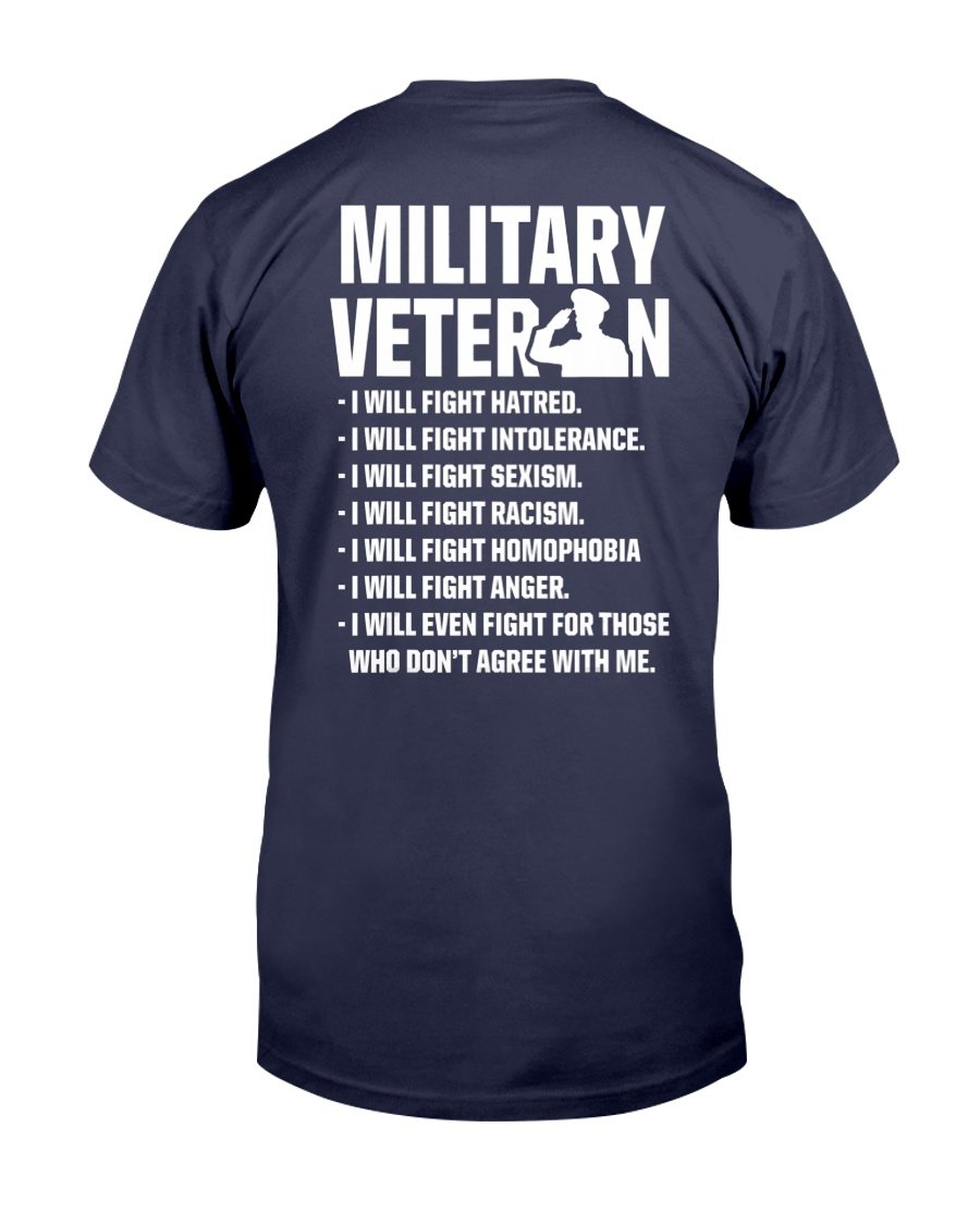 Military Veteran I Will Fight Anger T-Shirt 1 