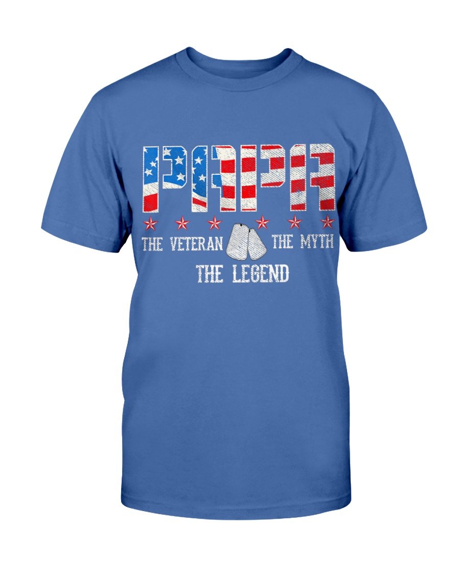 Papa The Veteran The Myth The Legend T-Shirt 3
