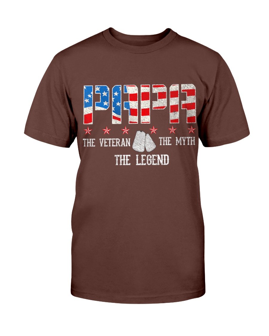 Papa The Veteran The Myth The Legend T-Shirt 4