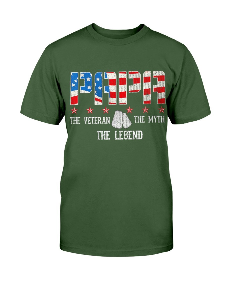 Papa The Veteran The Myth The Legend T-Shirt 5 
