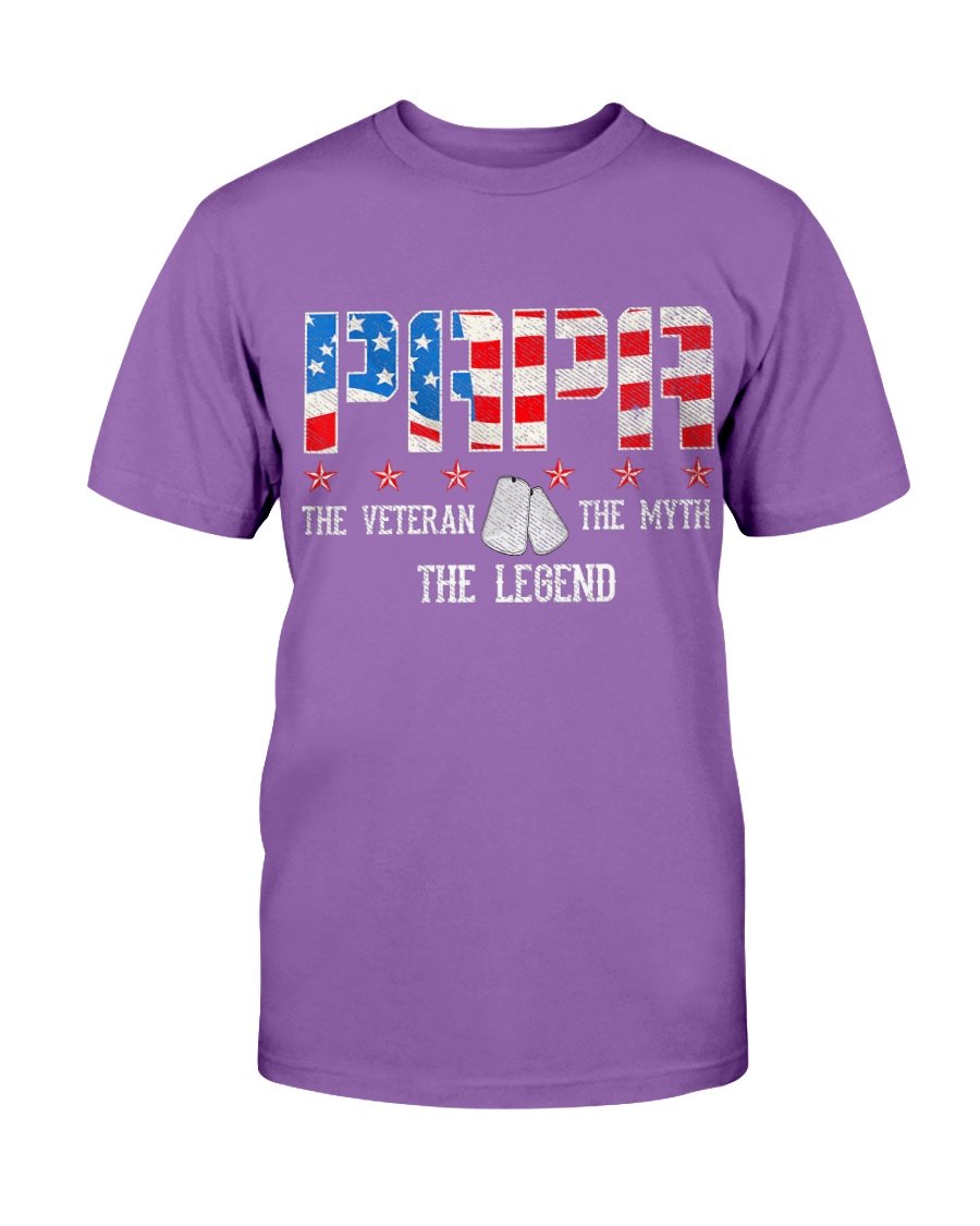 Papa The Veteran The Myth The Legend T-Shirt 6