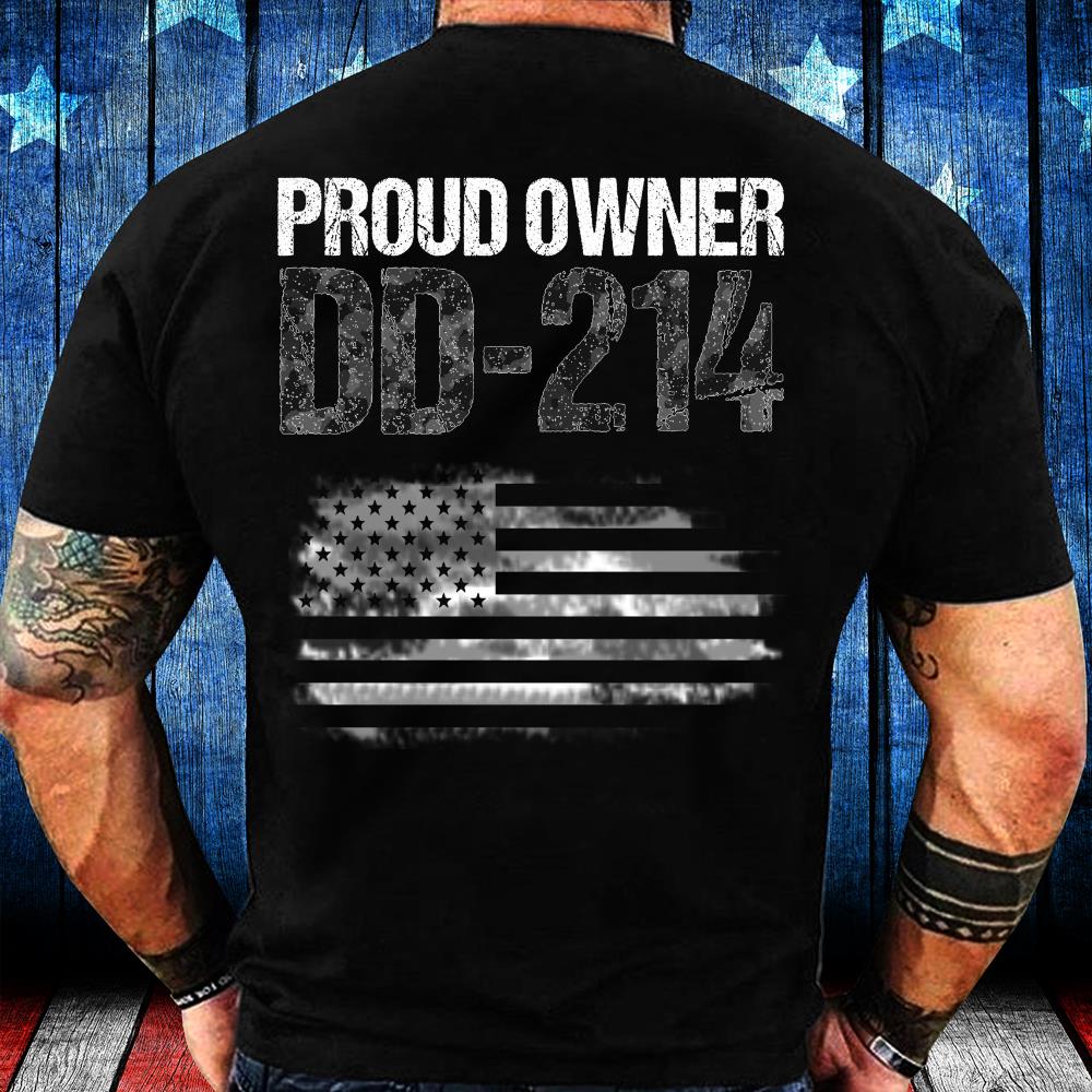Patriotic Military Veteran Status Proud Owner DD-214 T-Shirt