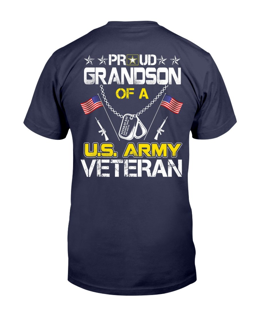 Proud Grandson Of A U.s. Army Veteran, Veterans Day T-Shirt 3 