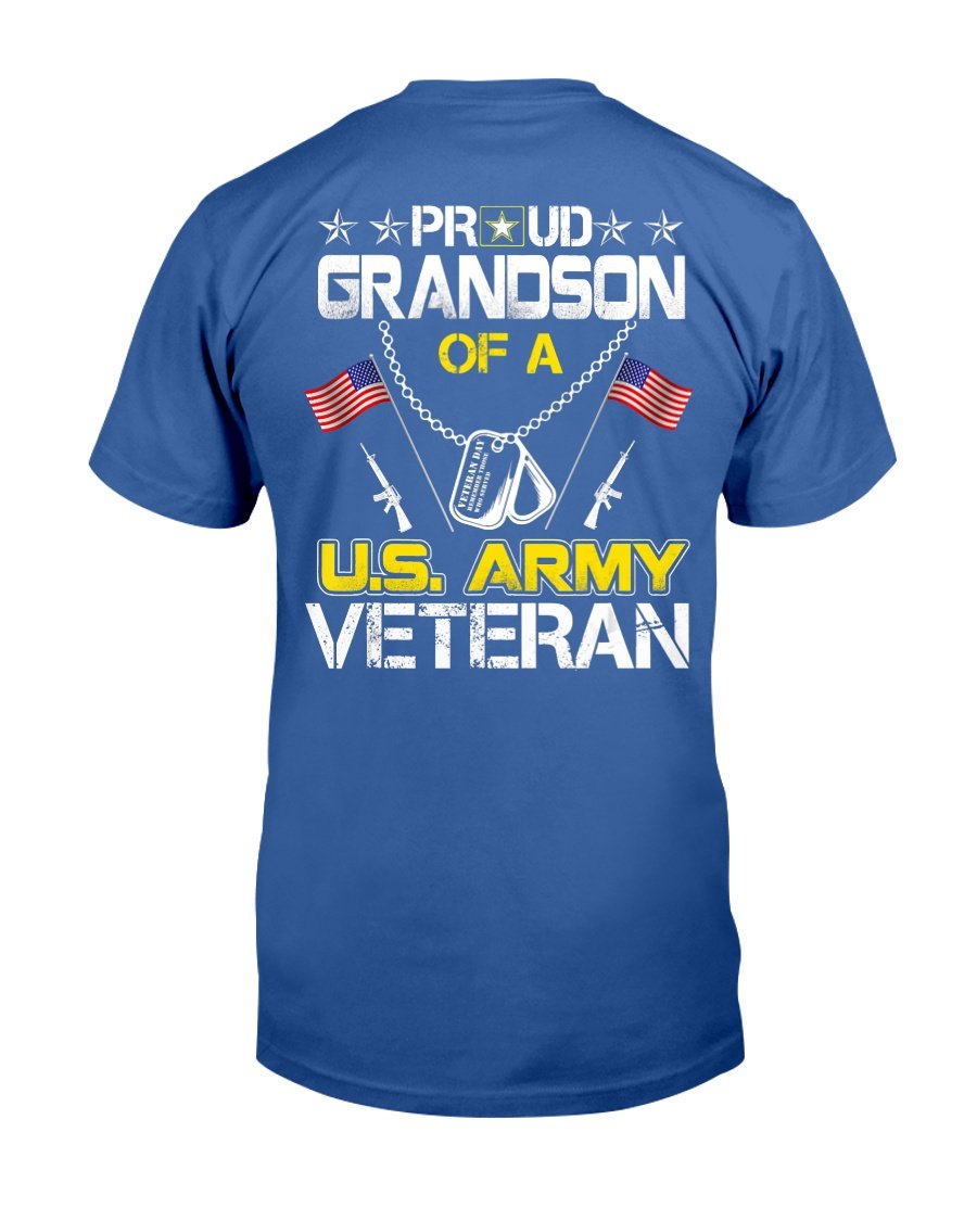 Proud Grandson Of A U.s. Army Veteran, Veterans Day T-Shirt 5