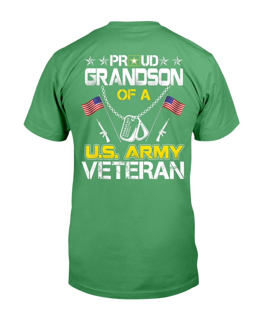 Proud Grandson Of A U.s. Army Veteran, Veterans Day T-Shirt 6