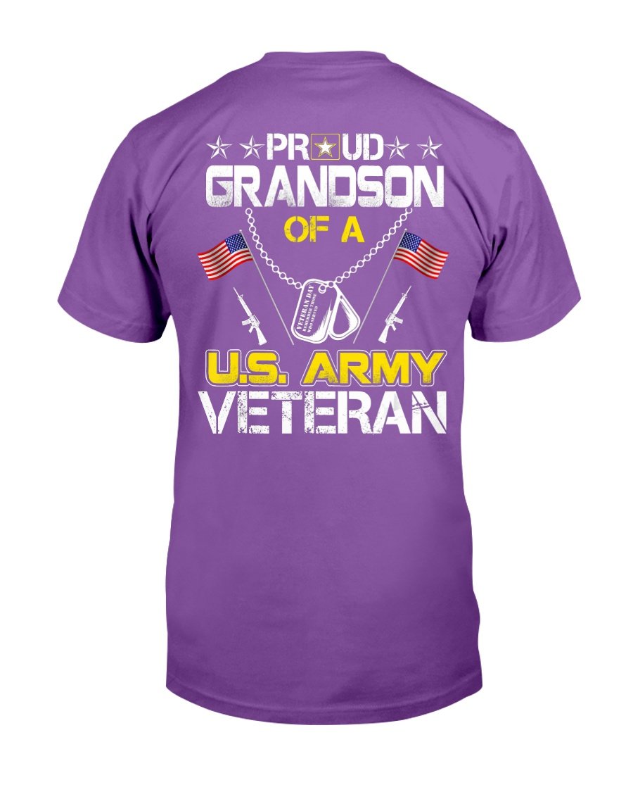 Proud Grandson Of A U.s. Army Veteran, Veterans Day T-Shirt 7 