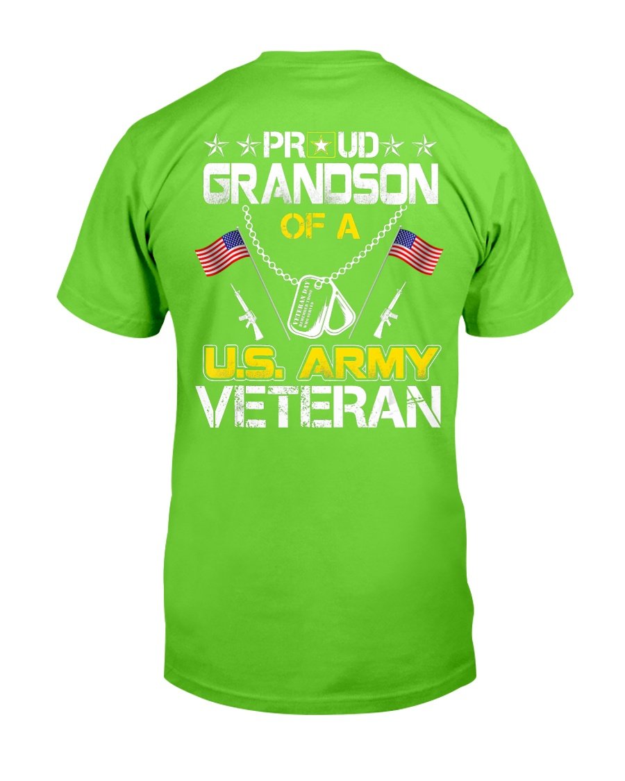 Proud Grandson Of A U.s. Army Veteran, Veterans Day T-Shirt 8