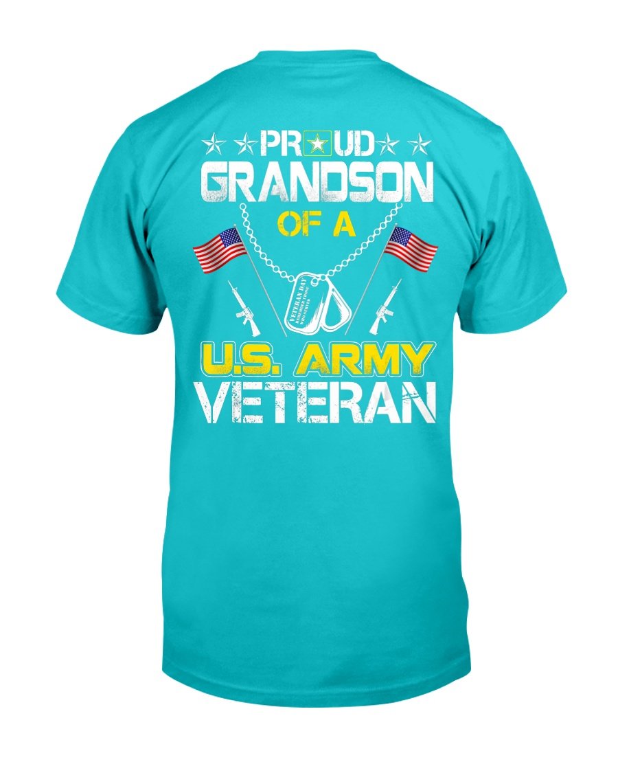 Proud Grandson Of A U.s. Army Veteran, Veterans Day T-Shirt 9 