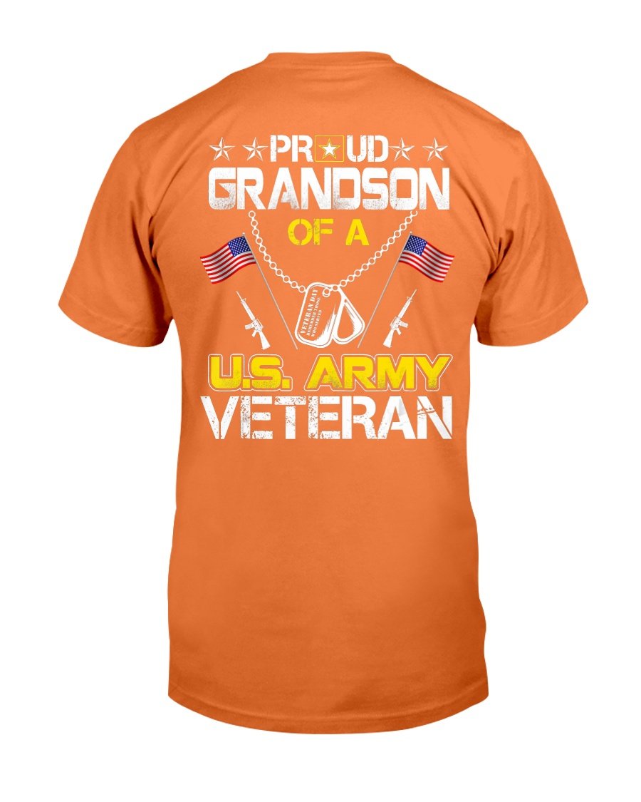 Proud Grandson Of A U.s. Army Veteran, Veterans Day T-Shirt 10 