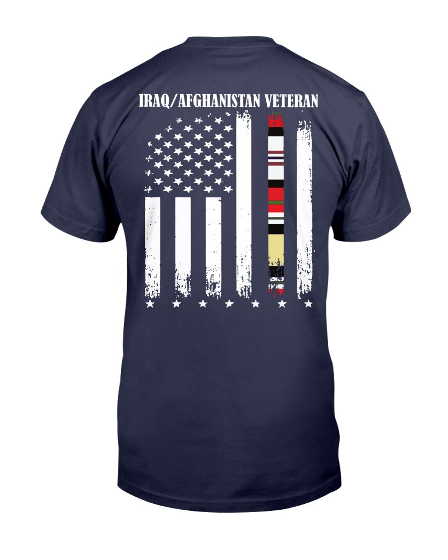 Proud Iraq Afghanistan Veteran Flag T-Shirt 1 