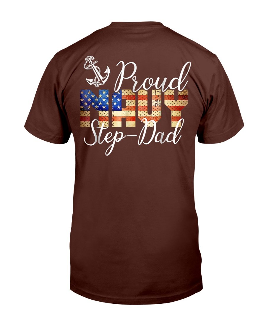 Proud Step-Dad Shirts Army Veterans Day T-Shirt 1 