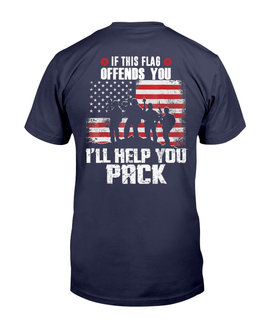 Proud Veteran American Shirt Gifts If This Flag Offends You T-Shirt 1