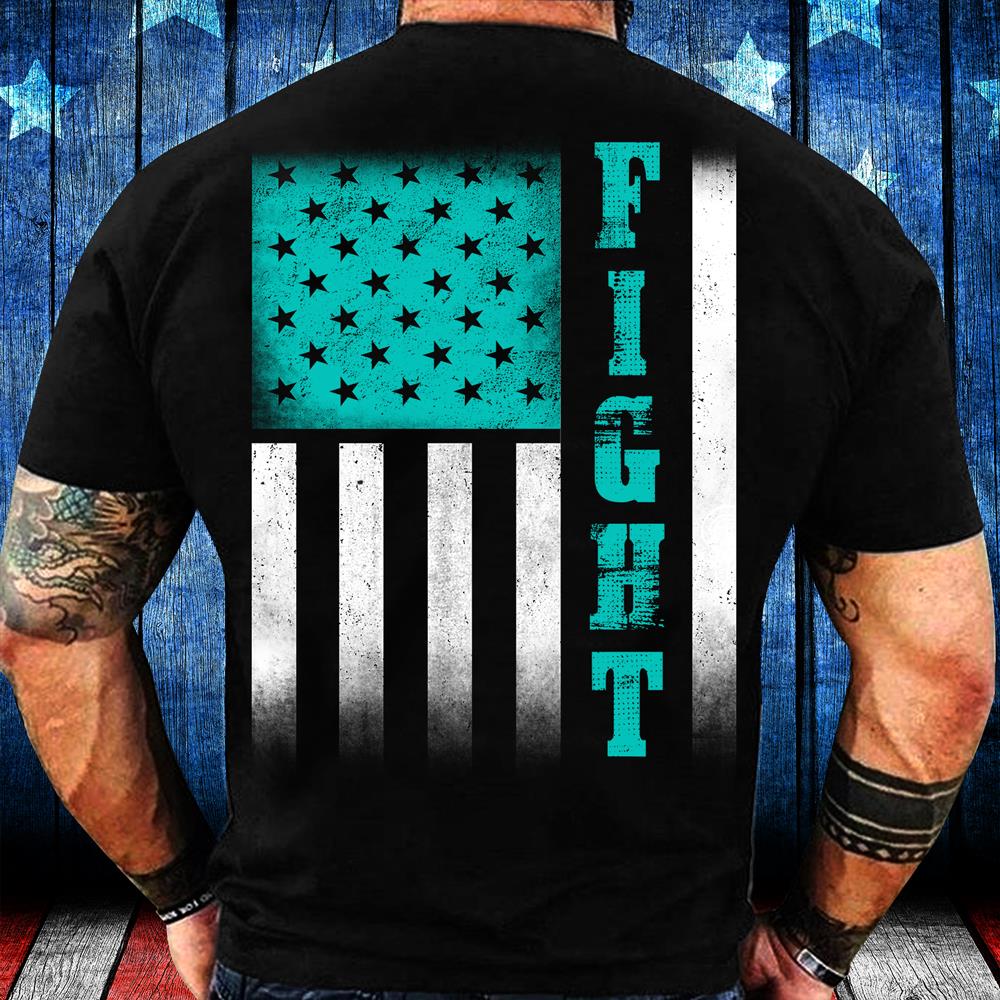 PTSD Fight PTSD American Flag T-Shirt