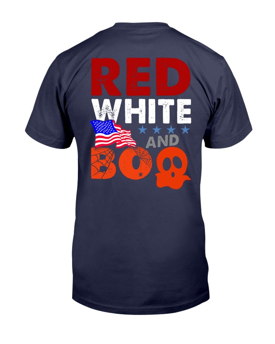 Red White And Boo, Great Gift For Halloween T-Shirt 1