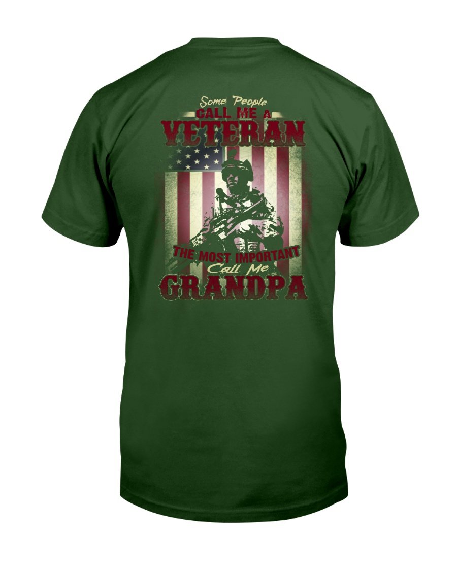 Some People Call Me A Veteran The Most Important Call Me Grandpa T-Shirt 1 
