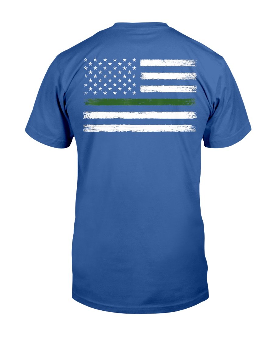 Thin Green Line Military Flag Proud Veterans Soldier Gift T-Shirt 1 