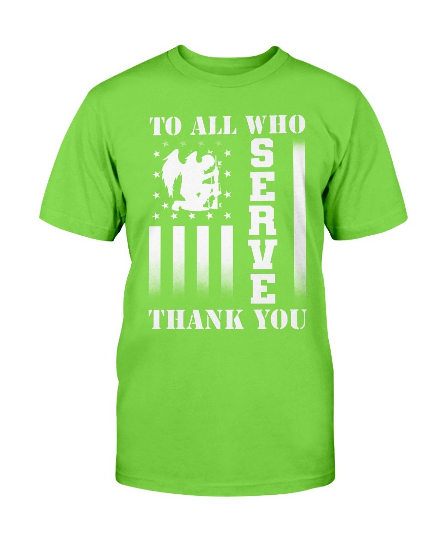 Veterans Shirt To All Who Serve Thank You T-Shirt 10 