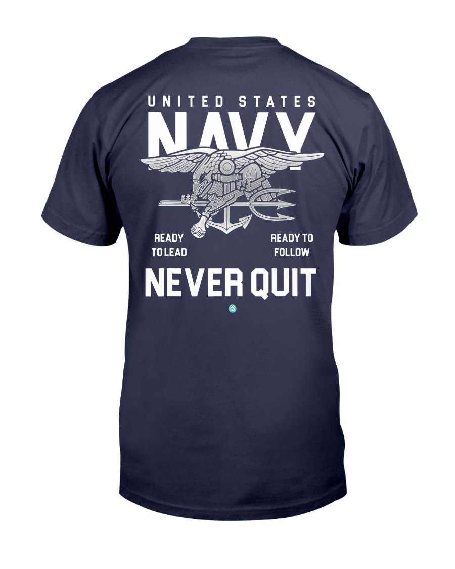 U.S. Navy Never Quit Proud Seals Team Veteran Gift T-Shirt 1 