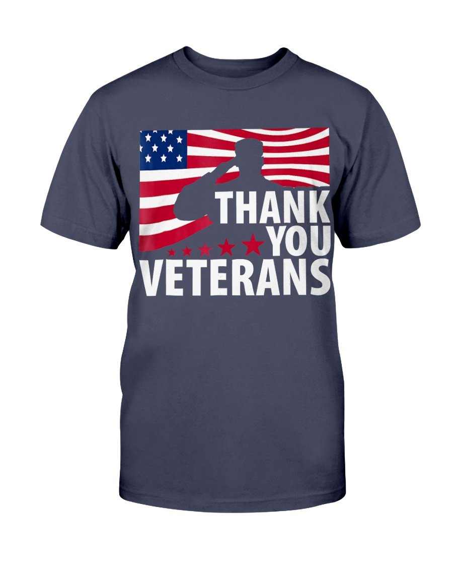 Veterans Day - Thank You Veterans USA Flag T-Shirt 1 