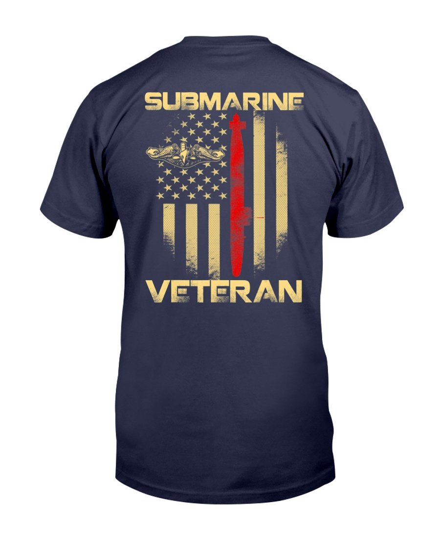 Vintage Submarine Veteran American Flag T-Shirt 1 