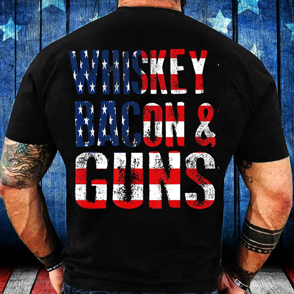 Veterans Shirt - Whiskey Bacon & Guns Veteran T-Shirt