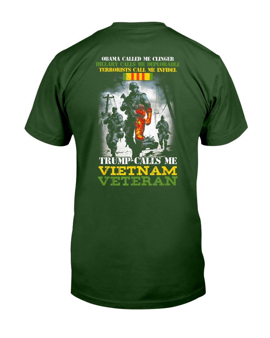 Vietnam Veteran Im A Veteran Nothing Scares Me T-Shirt 2