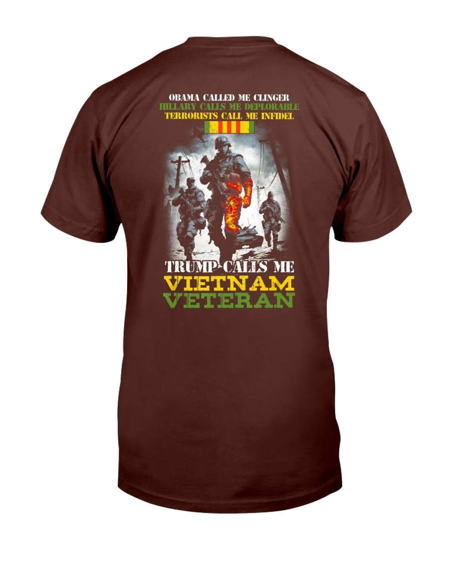 Vietnam Veteran Im A Veteran Nothing Scares Me T-Shirt 3 