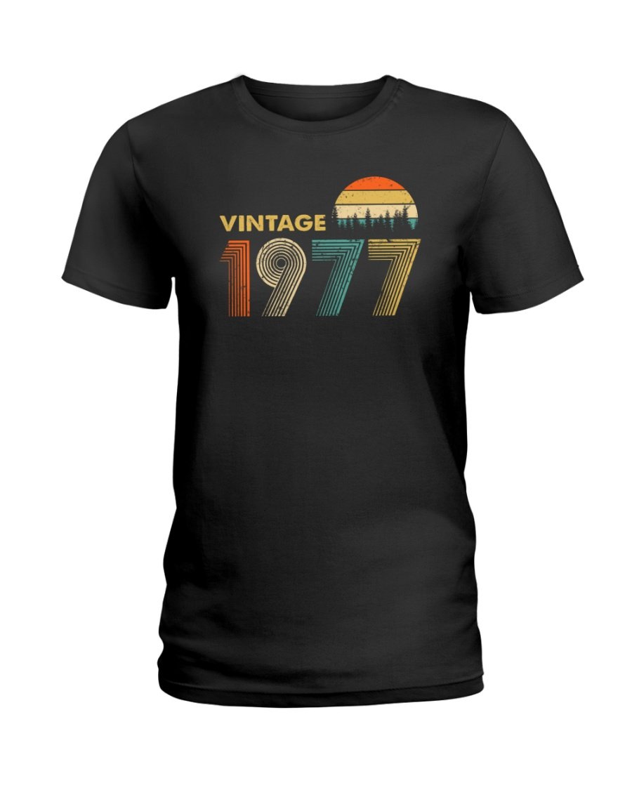 Vintage 1977 Shirt, 1977 Birthday Shirt, Birthday Gift Idea, Gift For Him Gift For Her Unisex T-Shirt KM0405