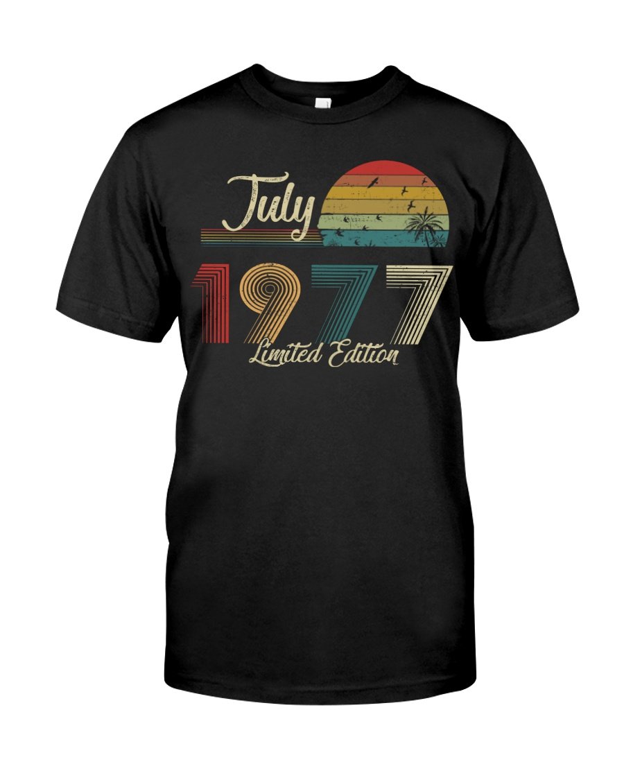 Vintage 1977 Shirt, 1977 Birthday Shirt, Birthday Gift Idea, July 1977 Limited Edition Unisex T-Shirt KM0405