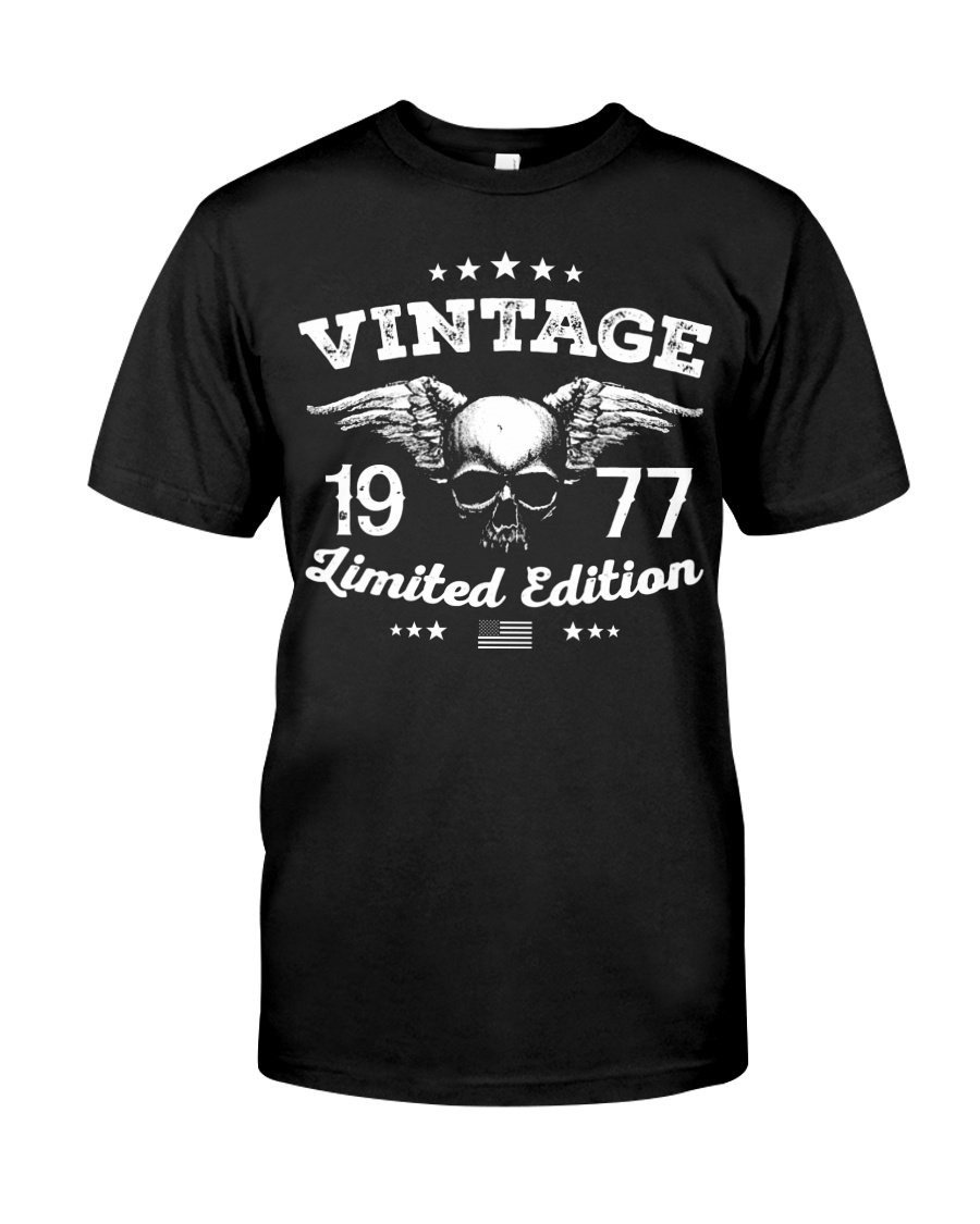 Vintage 1977 Shirt, 1977 Birthday Shirt, Birthday Gift Idea, Limited Edition Unisex T-Shirt KM0405