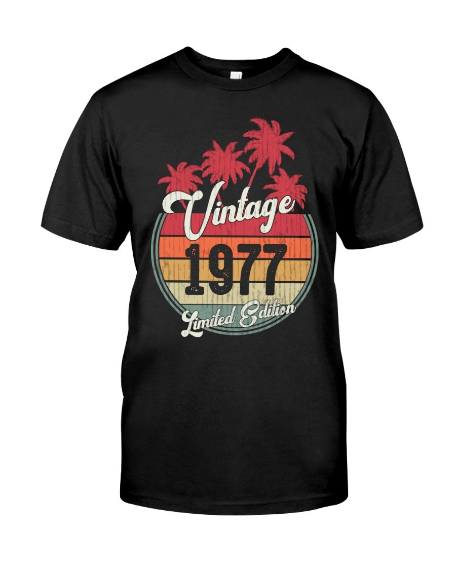 Vintage 1977 Shirt, 1977 Birthday Shirt, Birthday Gift Idea, Limited Edition V2 Unisex T-Shirt KM0405