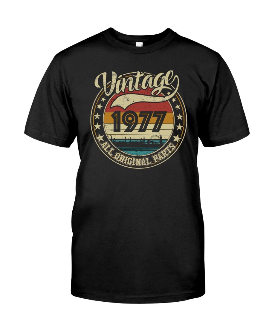 Vintage 1977 Shirt, 1977 Birthday Shirt, Birthday Gift Idea, Vintage 1977 V3 Unisex T-Shirt KM0405