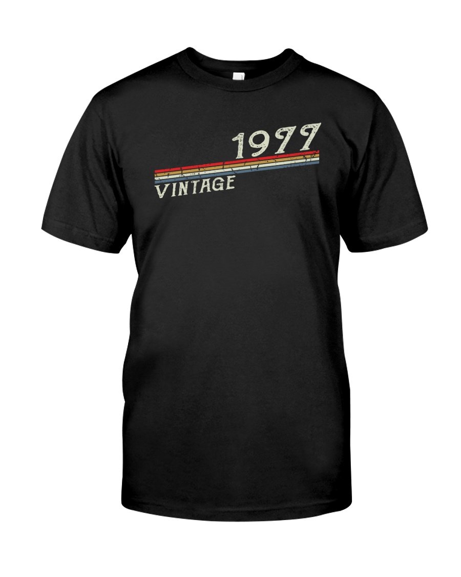 Vintage 1977 Shirt, 1977 Birthday Shirt, Birthday Gift Idea, Vintage 1977 V4 Unisex T-Shirt KM0405